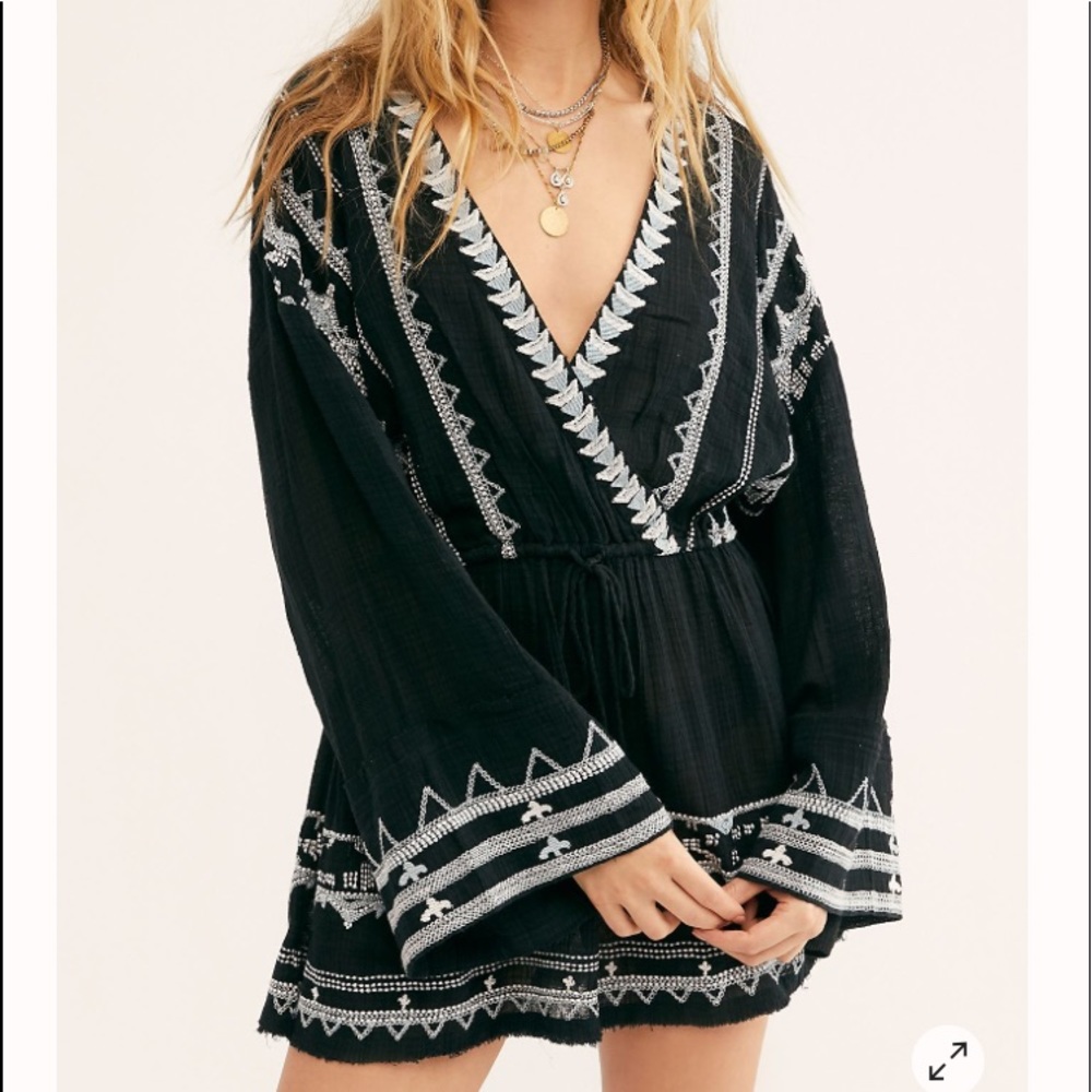 Free People Saffron Embroidered Tunic